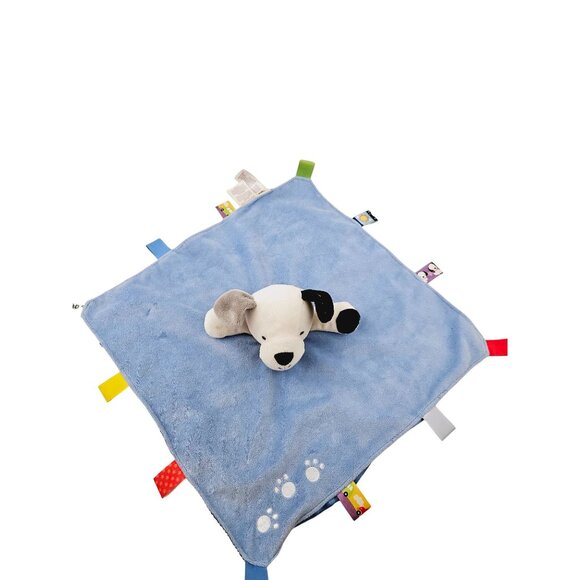 Taggies Plush Baby Lovey Blanket Puppy Sensory Tags Security Blanket Blue 2012 - Picture 1 of 12
